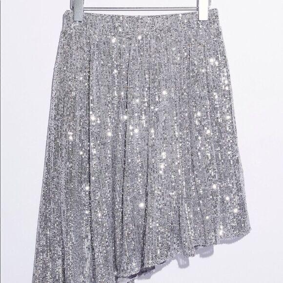 Free People Last Dance Sequin Asymmetrical Skirt - Picture 1 of 4